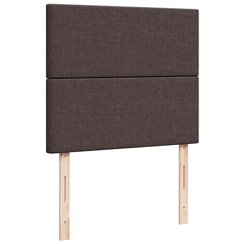 vidaXL Giroletto a Molle con Materasso Marrone Scuro 120x190cm Tessuto