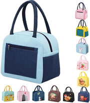 Tas per pranzo estiva, borsa isolata per donne, borsa isolata per il pranzo, valigetta per il ghiaccio, organizzatore impermeabile per il pranzo per bambini e studenti, viaggio, picnic, scuola (blu tibetano)