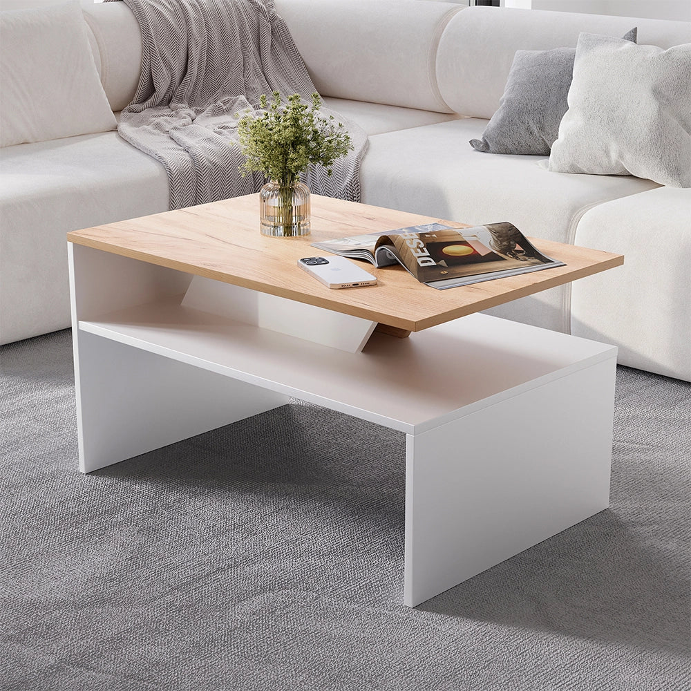 Vicco Tavolino da salotto Bianco/Artisan 80 x 52.6 cm