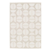 Tappeto interno/esterno motivi geometrici crema, beige