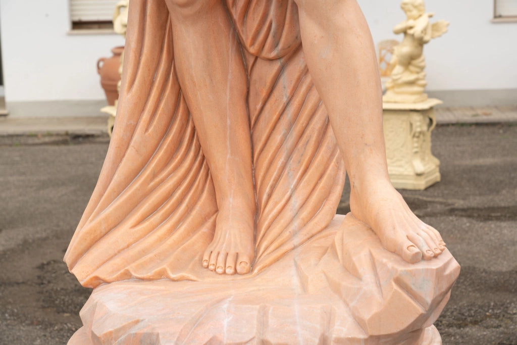 Biscottini Statua Nettuno con base in marmo L103xPR103xH275 cm realizzata dimensioni