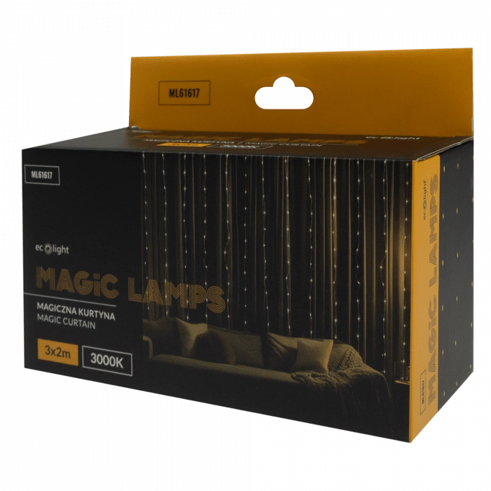 Tenda luminosa LED 400 3x2 m 3000K USB IP65 Ecolight