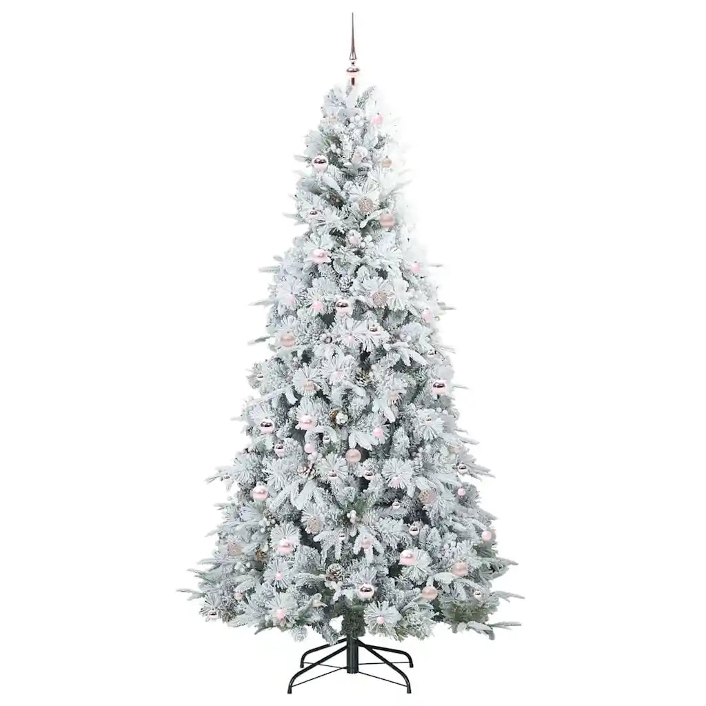 Albero di Natale Artificiale con Rami Pieghevoli Bianco 240 cm