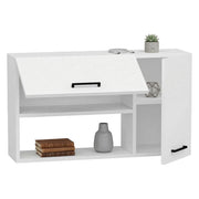 Rassa, Mobile Pensile 2 Ripiani, 90x52h cm Bianco