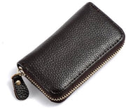 Accessori per chiavi in pelle, portafoglio, cartellino, 6 ganci per chiavi, custodia per banconote, cassetto per chiavi con chiusura a zip