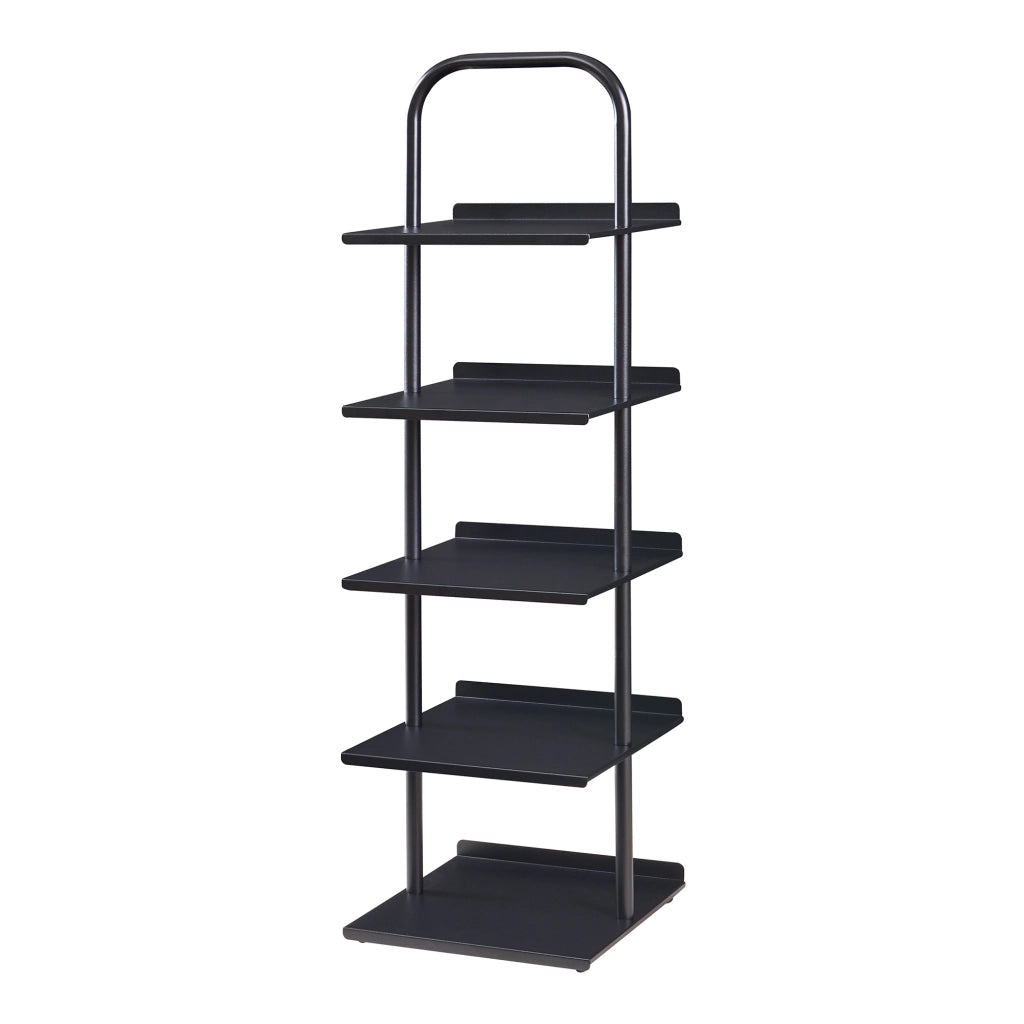 Scaffale Portascarpe Poytya Scarpiera a 5 Livelli 119 x 34 x 32 cm - Nero [en.casa]