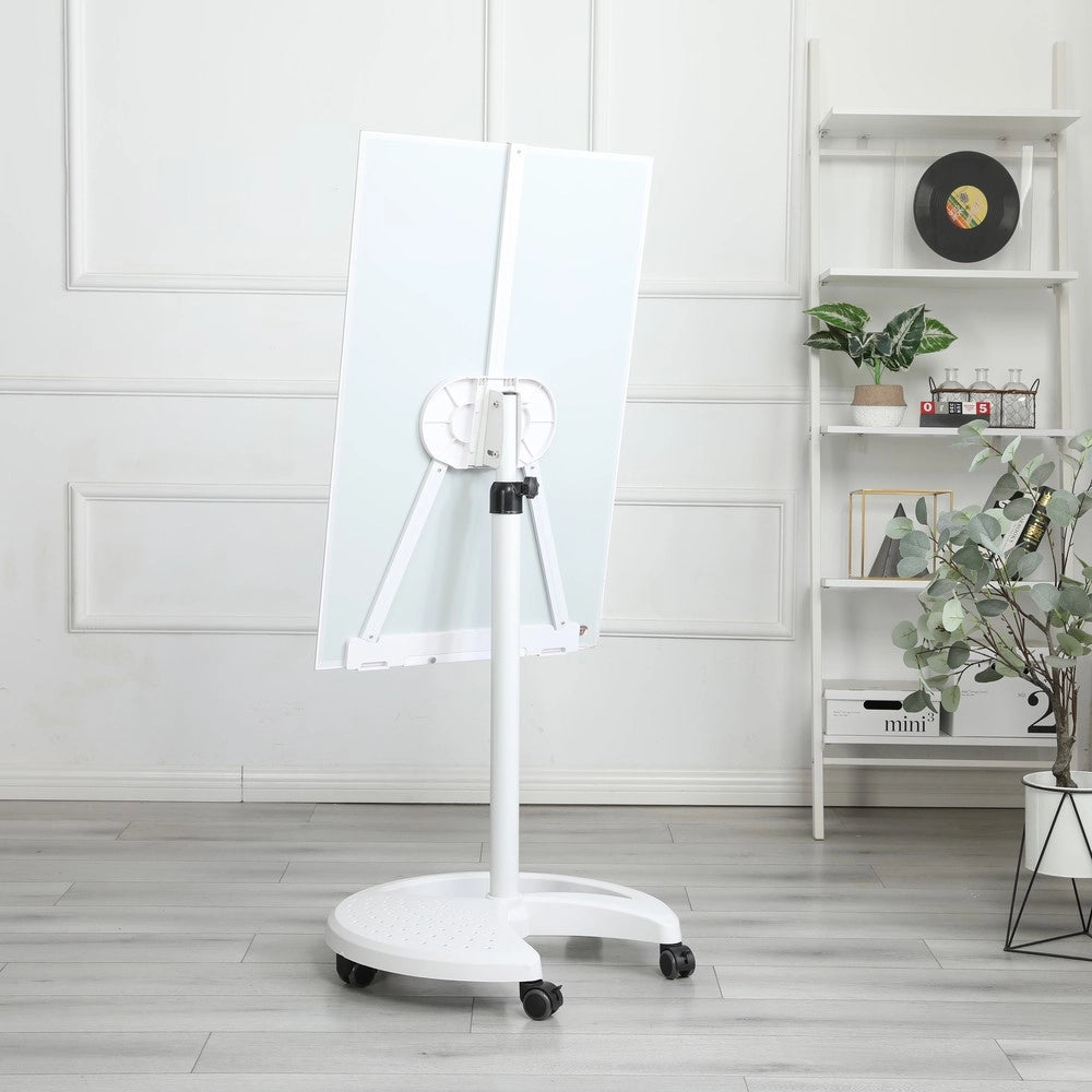 Lavagna Magnetica in Vetro Temperato Regolabile ¨C Xylo ¨C 90x60 cm, Bianca, per Ufficio e Casa