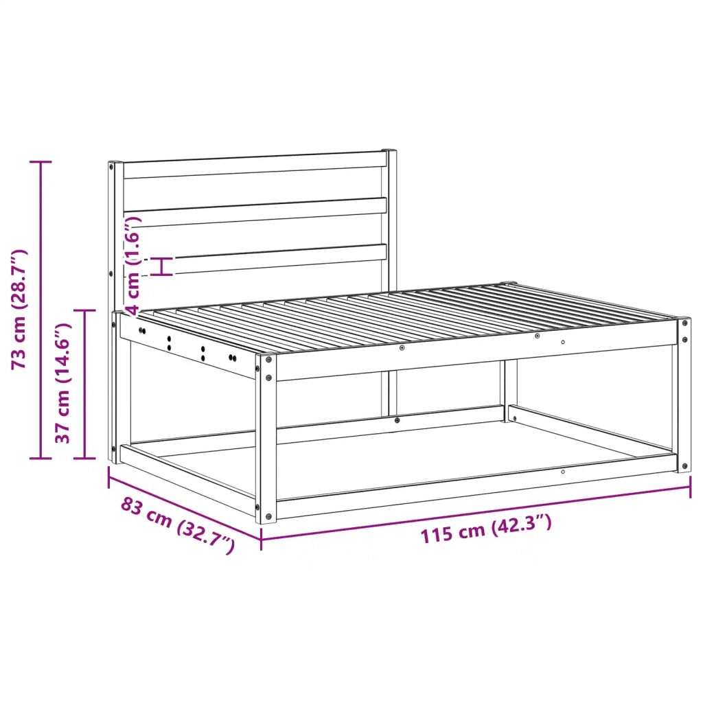 Divano Esterno Finale Naturale 115 x 83 x 73 cm 900551