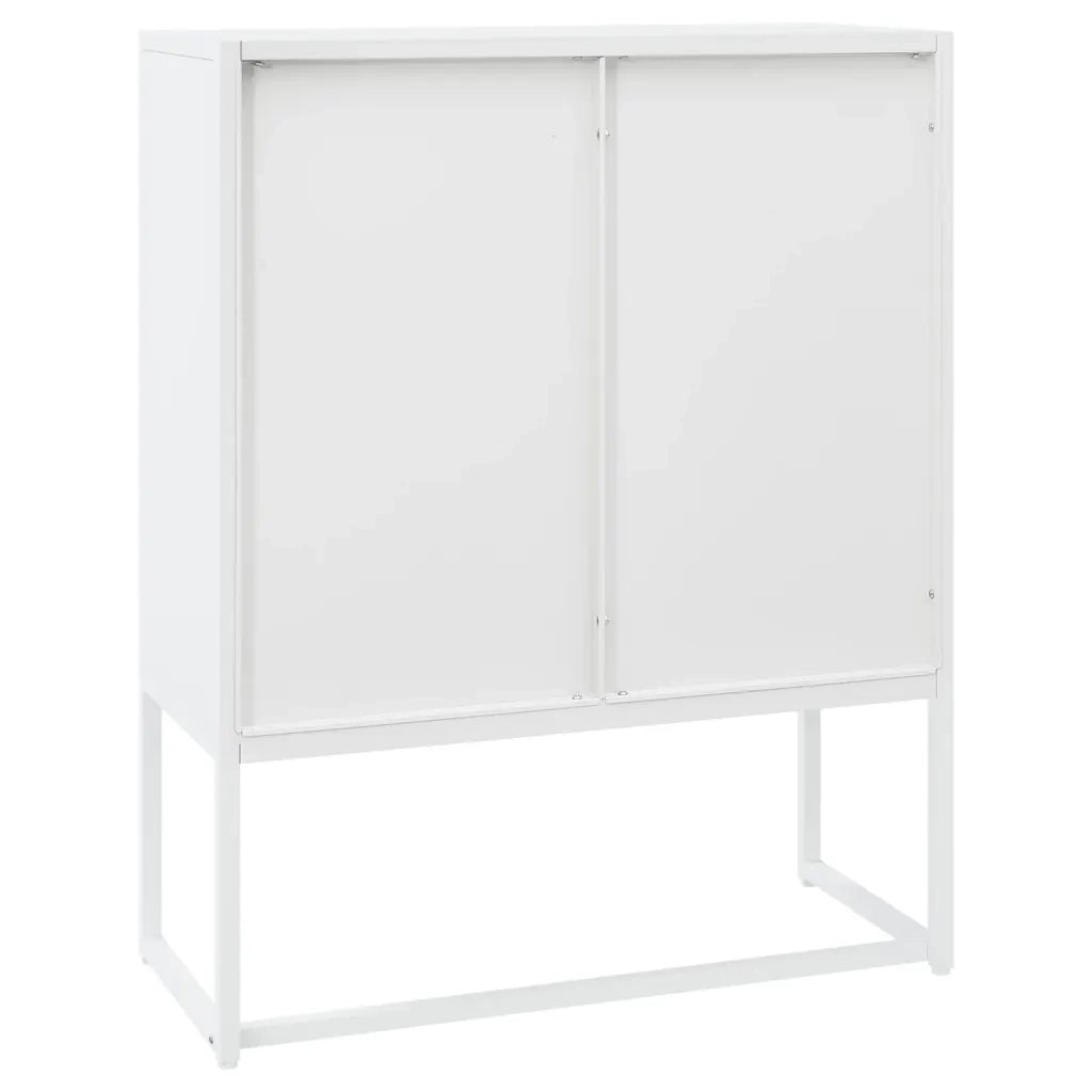 Credenza Alta Bianca 80x35x100 cm in Acciaio cod mxl 42764