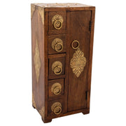 Portagioie in legno marrone 17x12,5x37h cm