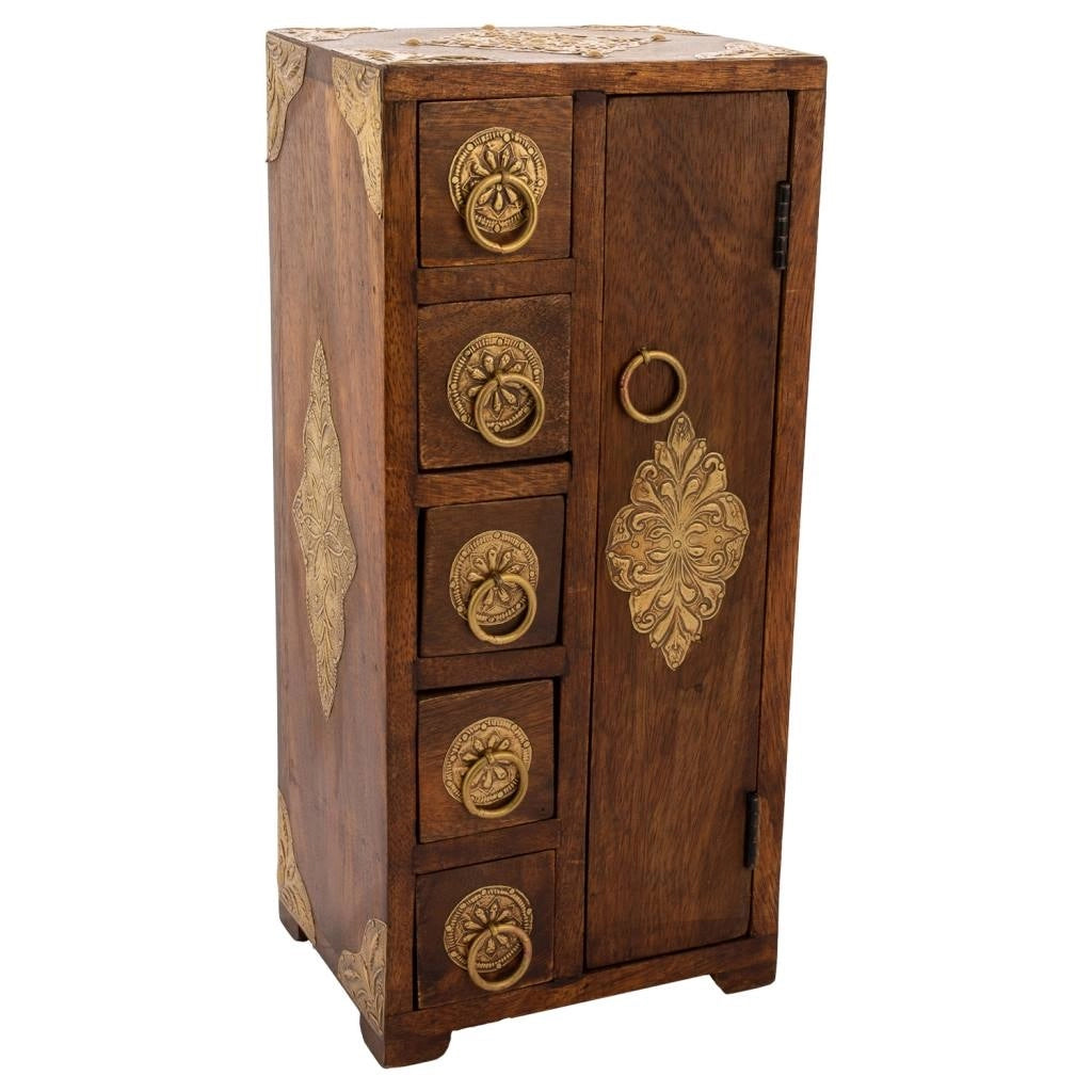 Portagioie in legno marrone 17x12,5x37h cm