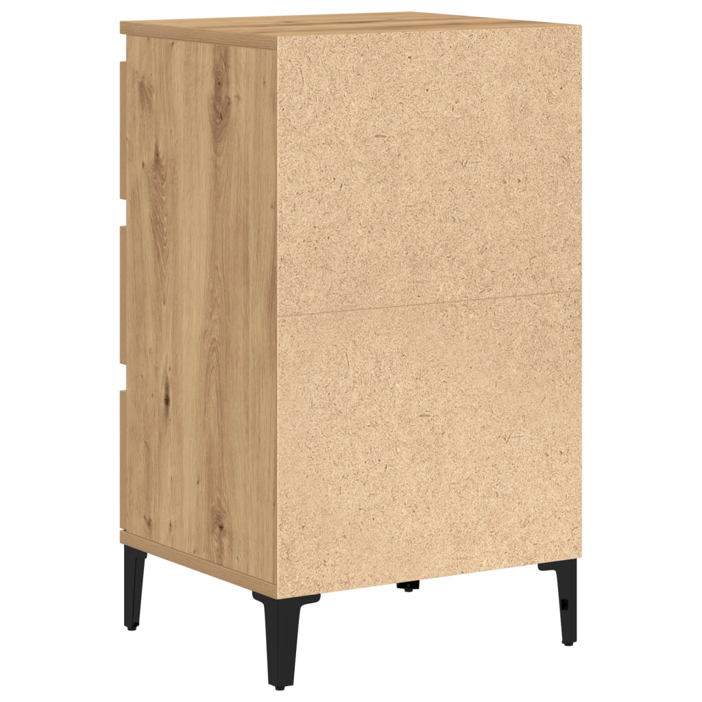 Comodino in Rovere Artigianale 40x35x70 cm in Legno Ingegnerizzato