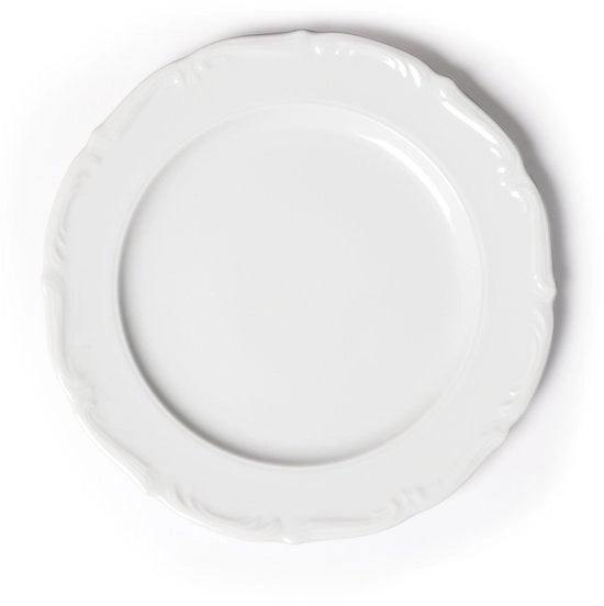 Tavolo da pranzo Excelsa, porcellana, bianco, 27 x 27 x 4 cm