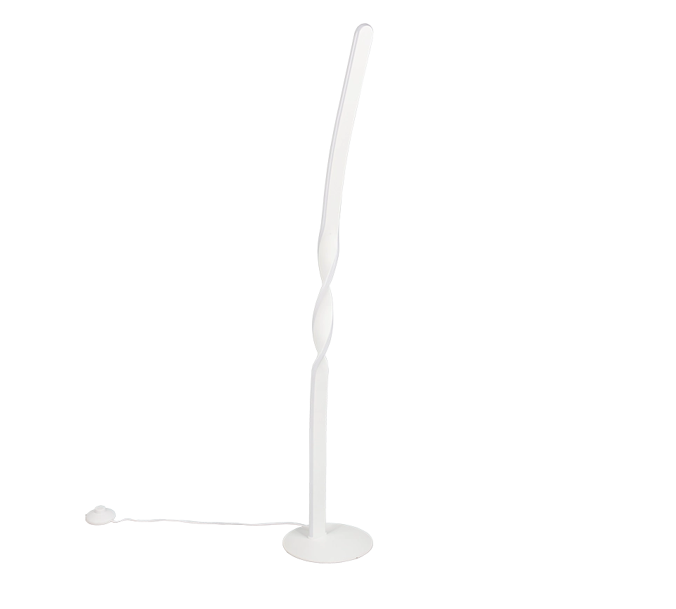 Piantana LED, metallo, bianco, H 110 cm, Ginko