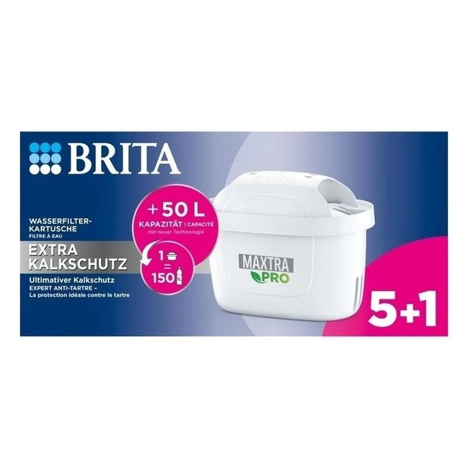 BRITA 1050844 MAXTRA PRO Extra Cartuccia Filtro Anticalcare Capacita' 150 l Compatibilita' Tutti Filtri da Tavolo Brita colore Bianco