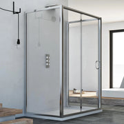 Box Doccia 3 lati 75x150x75 CM H185 trasparente mod. Replay Trio 1 Anta