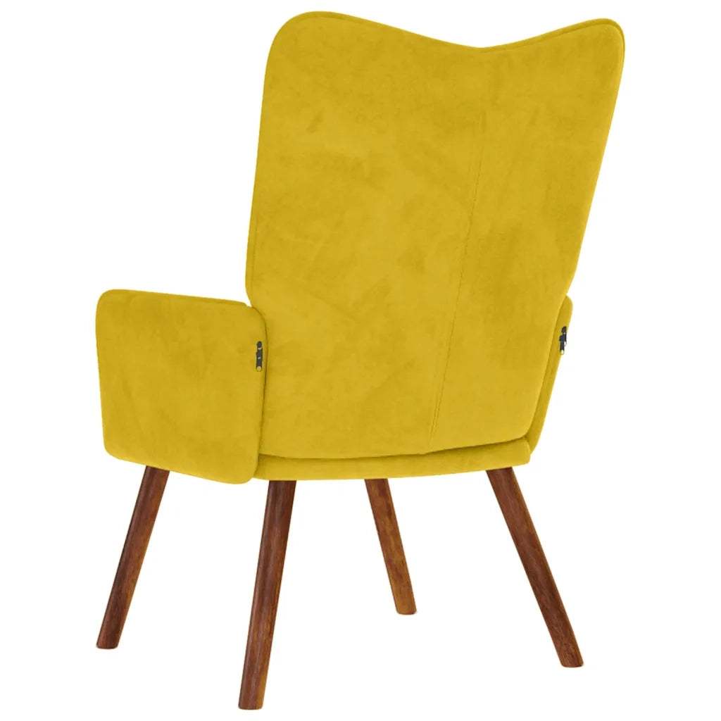 Divano Sedia-Poltrona Relax Giallo in Velluto 885431