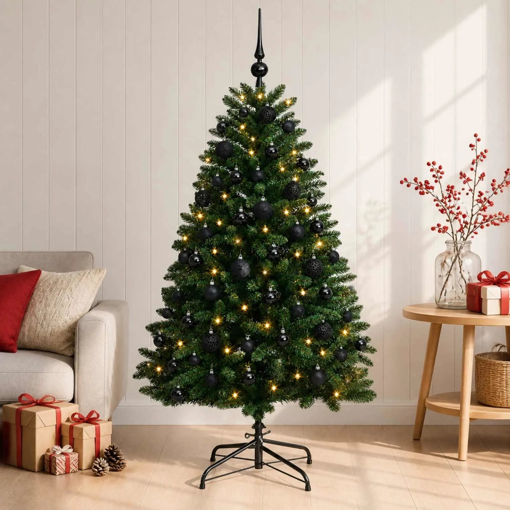 Albero di Natale artificiale verde medio con palline 180 cm 3466471