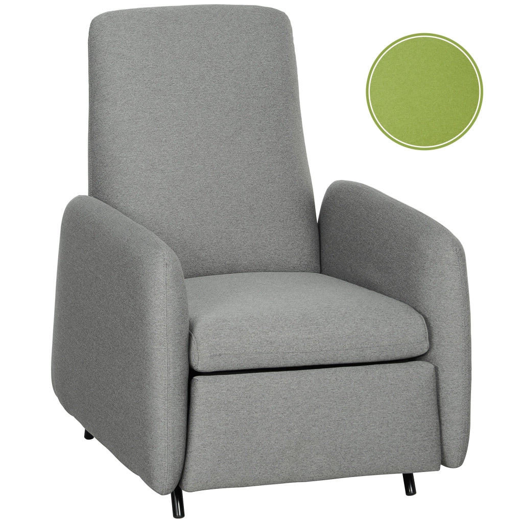 Poltrona Relax Reclinabile con Poggiapiedi Estraibile ¨C zephmum ¨C Grigio