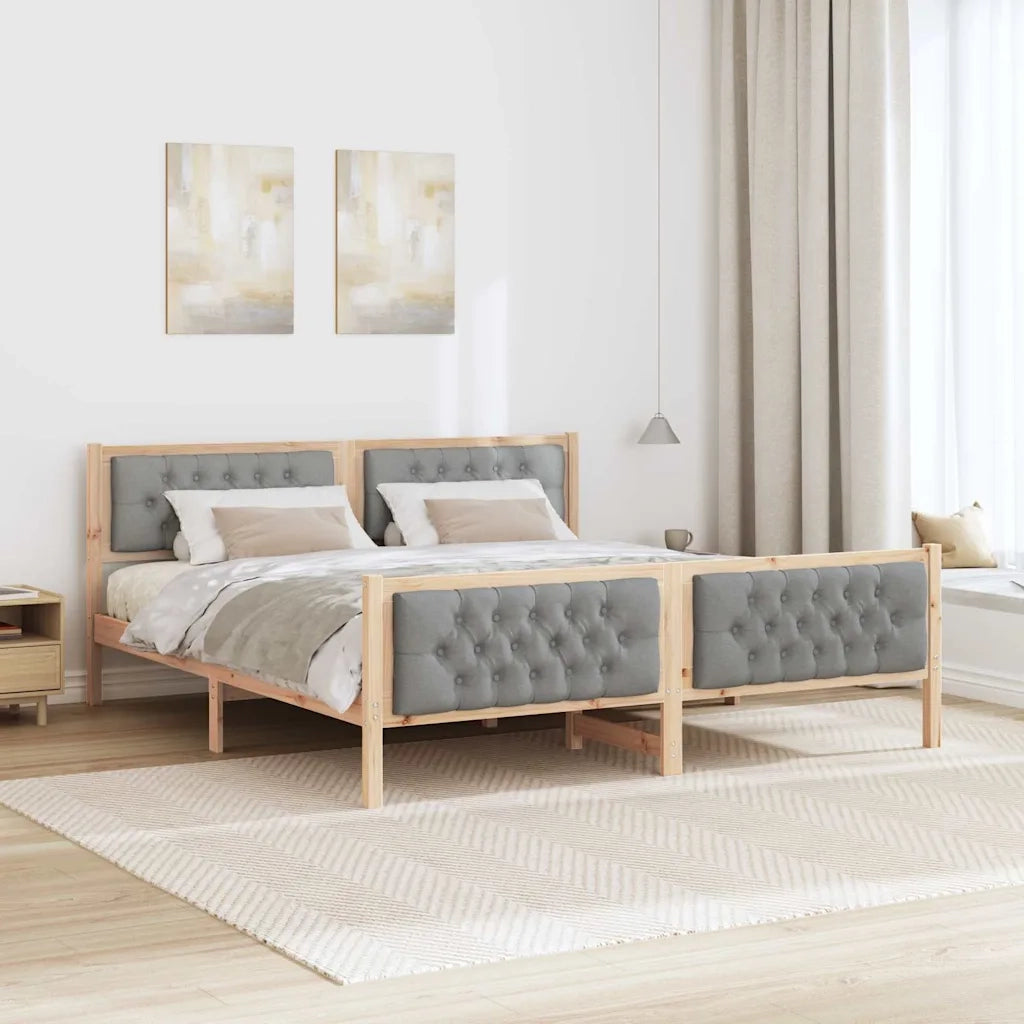 Struttura del letto Grigio chiaro 180 x 200 cm Pino massello 3394273
