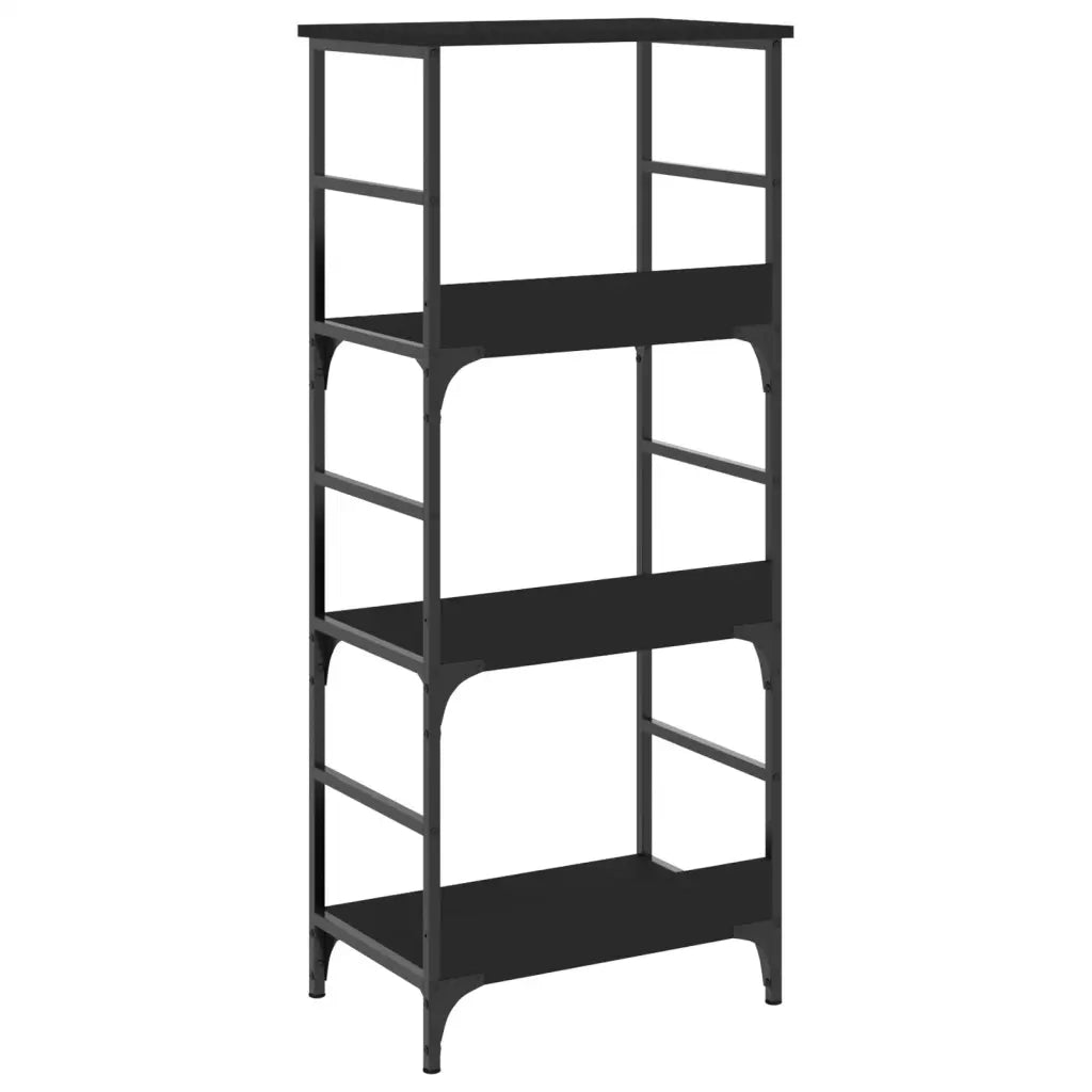Libreria Nera 50x33x117,5 cm in Legno Multistrato 835269