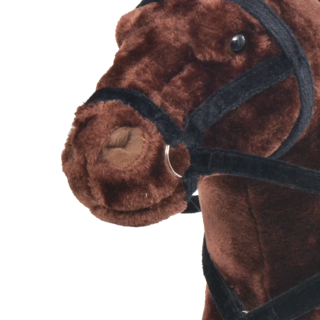 Cavallo in Peluche in Piedi Marrone Scuro XXL 91327