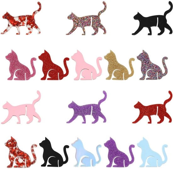 Vetrini di Charme a forma di Animale 32 pezzi - Decorazione in Acrilico - Accessori per Cocktail - Ideali per Feste di Compleanno e Matrimonio - Disegno Micro Pave Elegante