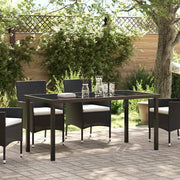 Tavolo da Giardino Nero 160 x 80 x 73 cm Metallo 42010314