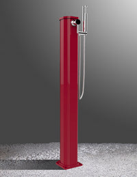 Doccia Solare da Esterno Giardino 20L Miscelatore e Doccetta Mobile Arkema Jolly Go Grigio Antracite