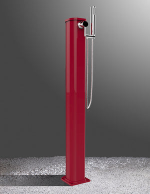 Doccia Solare da Esterno Giardino 20L Miscelatore e Doccetta Mobile Arkema Jolly Go Grigio Antracite