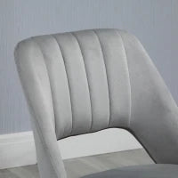 Sedia da Ufficio Ergonomica e Girevole, Sedia Imbottita per Scrivania con Altezza Regolabile, Grigio 49x60x79-91cm