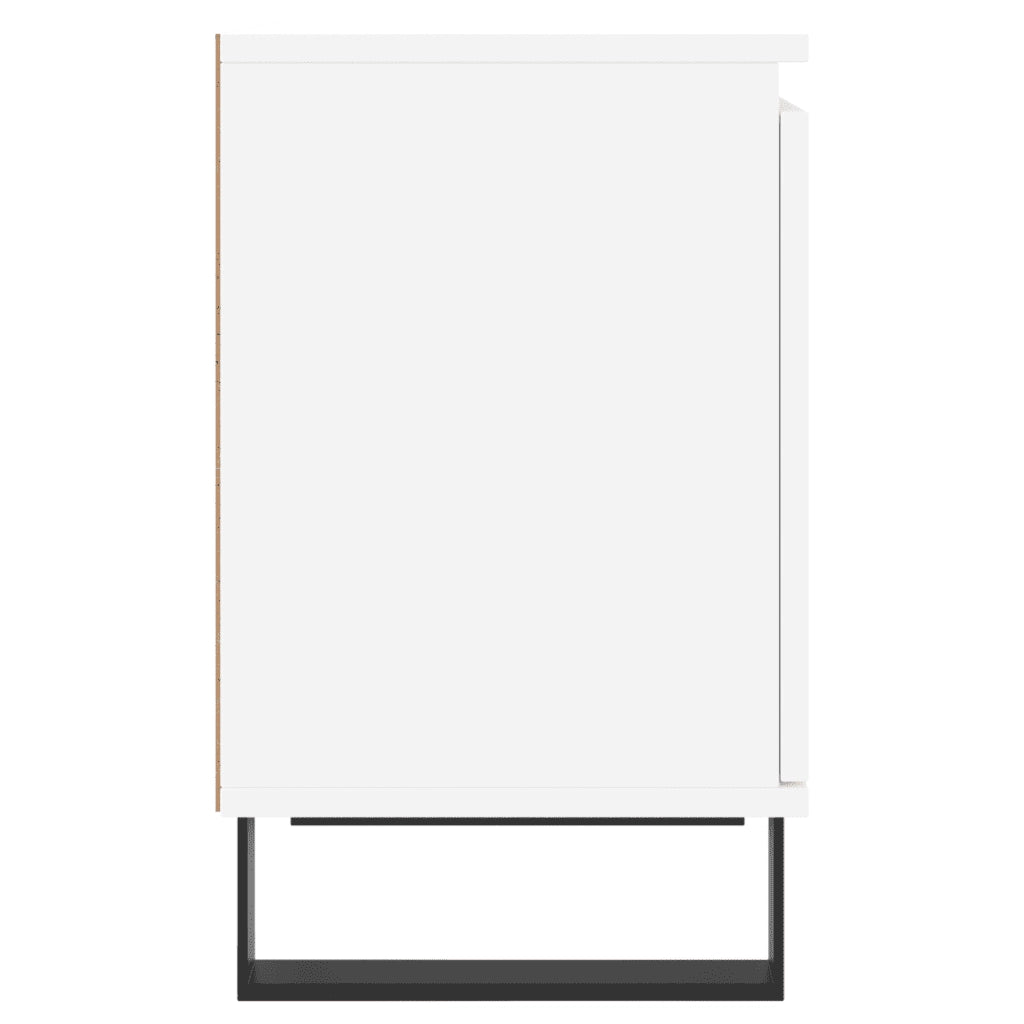 Set di 2 Comodini | Armadio da Notte | Mobiletto da notte Bianchi 40x30x50 cm in Legno Multistrato