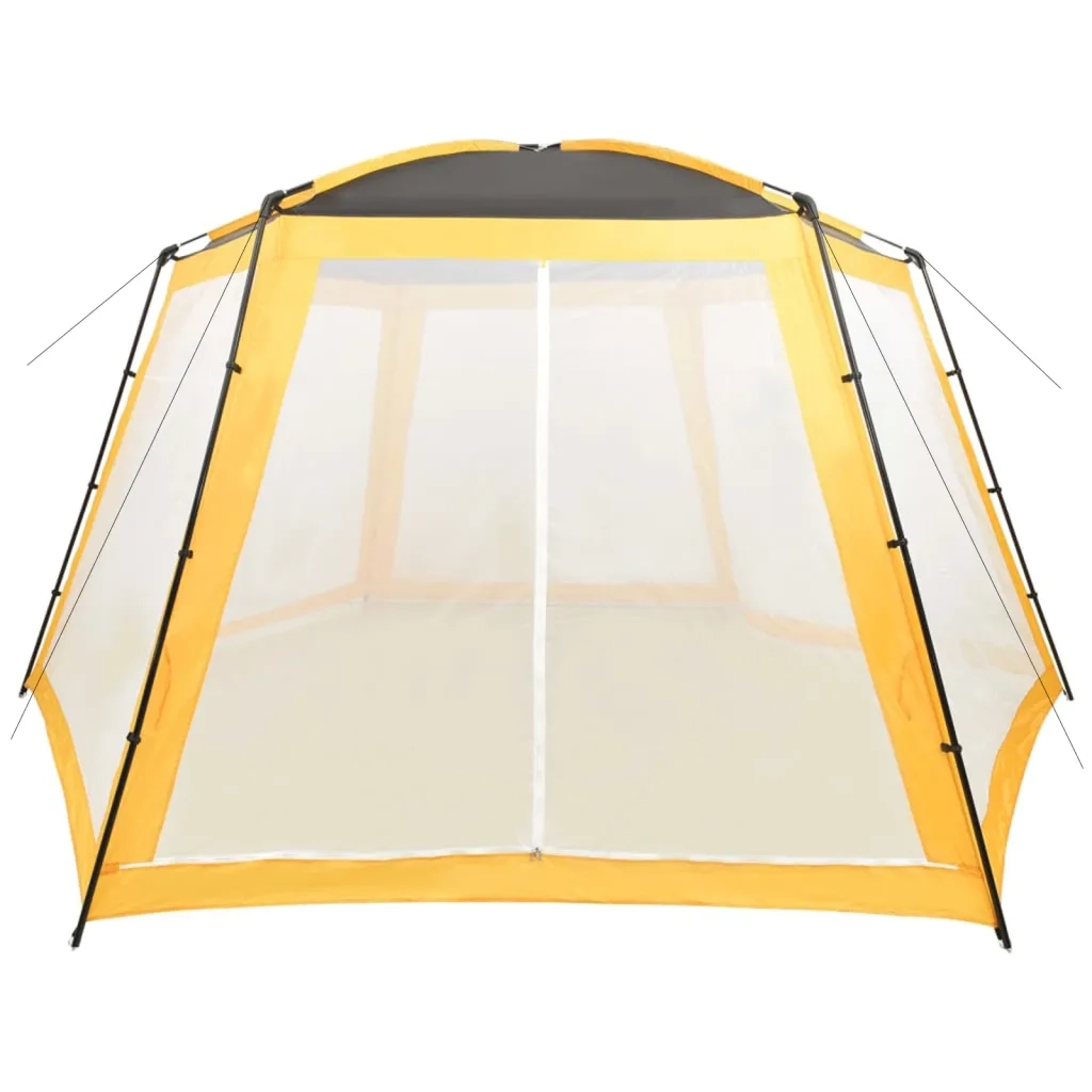 Tenda per Piscina in Tessuto 590x520x250 cm Giallo