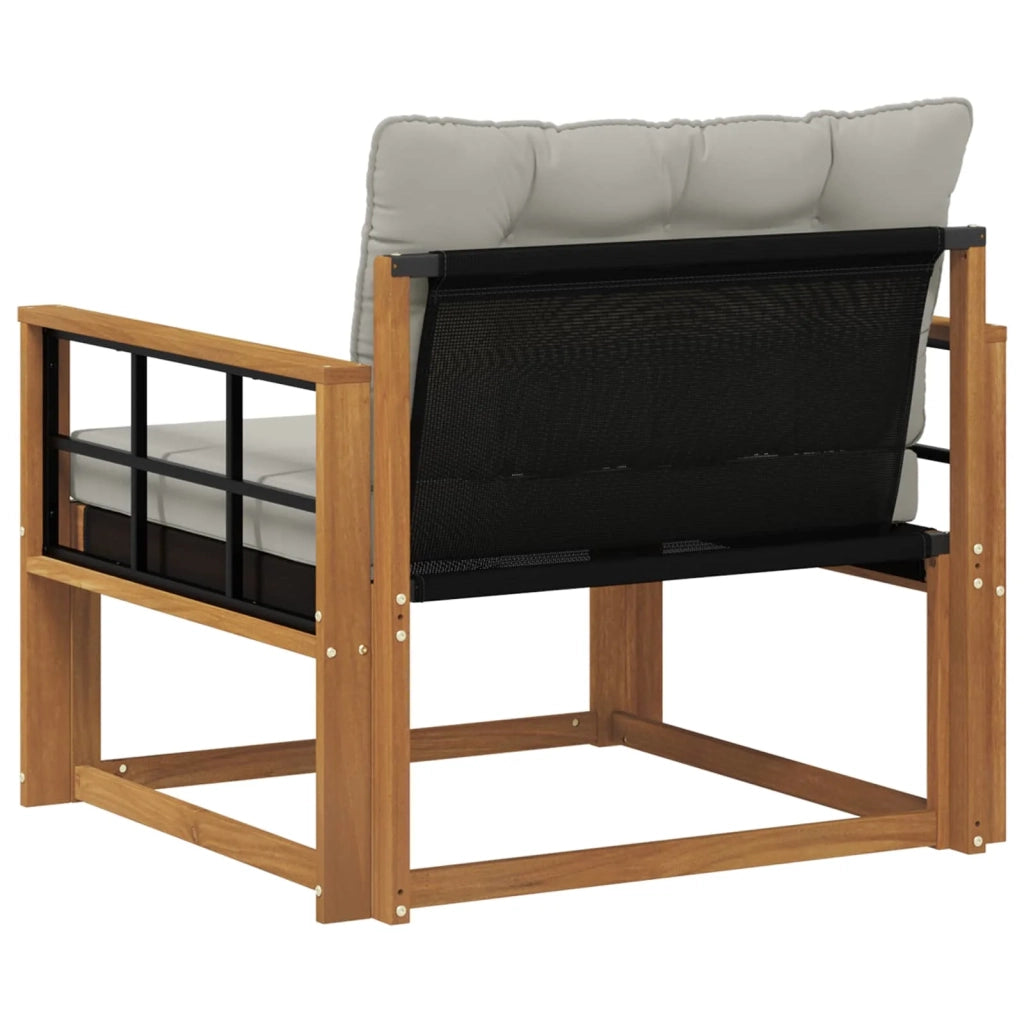 Set di divani da esterno-Sofa da giardino Legno di Acacia Massello e Textilene 168739
