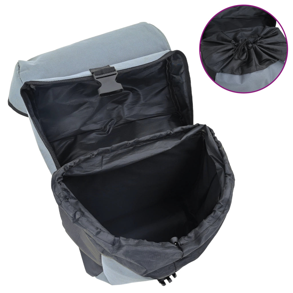 Borsa Pannier per Bicicletta Borse Doppie 35L Grigia