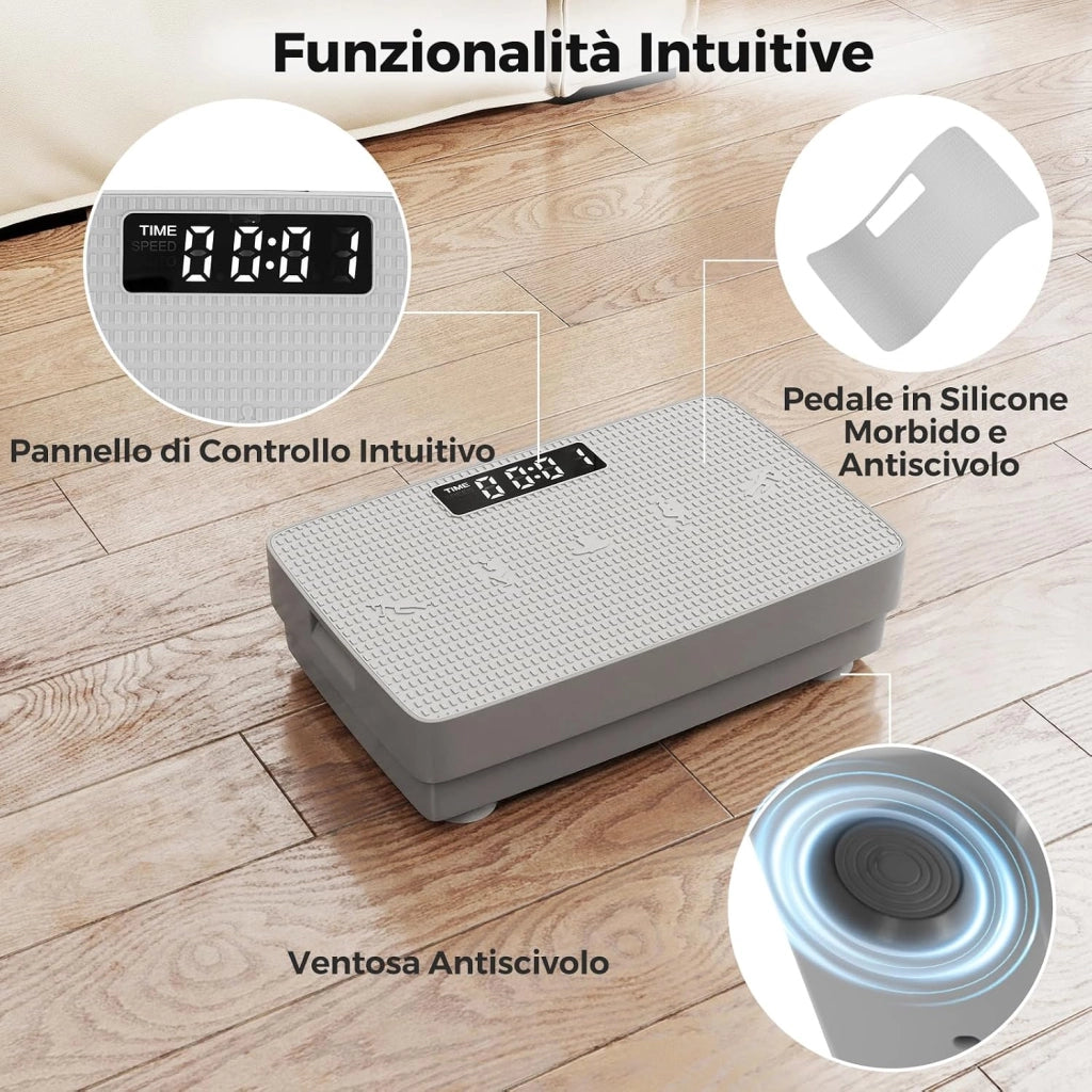 Pedana Vibrante Dimagrante, Piastra Vibrante con 10 Velocità Regolabili e Timer, Automatico e Controllo Remoto, Vibration Plate Potente per Allenamento di Muscoli e Corpo, Fitness a Casa