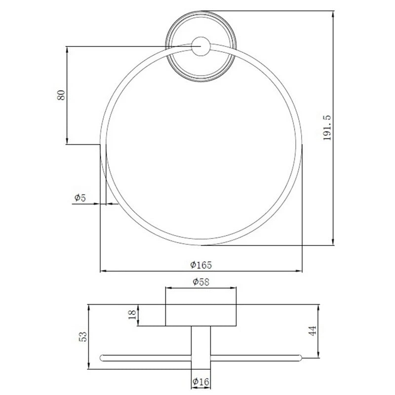 Porta salviette cromato ad anello – Serie Future