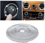 Decorazioni per auto a strass 500 cm - Auto decorazione - Decorazione bling - Materiale di alta qualità - Decorazione a strass - Decorazioni per auto a strass con diamantband - Decorazioni per auto a strass con applicazione autoadesiva