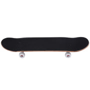 Mini Skateboard in legno con 4 ruote PU antiscivolo resistenti, Skateboard per principiante esperto 80x20cm Nero