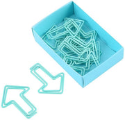 Puntini di cartone in forma di freccia - 12 pezzi - Materiali per ufficio - Etichette creative - Materiale di alta qualità - Resistente e leggermente azzurro - Clip per ufficio