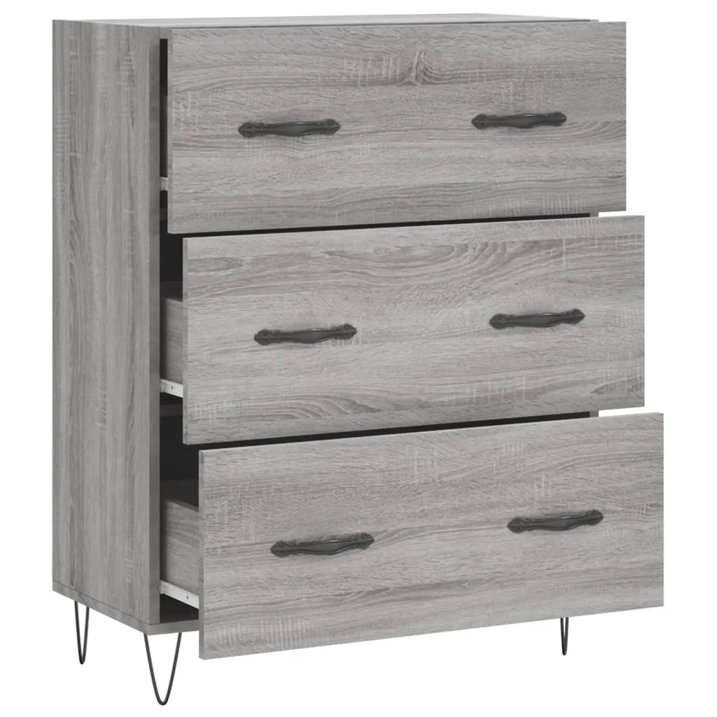 Credenza Grigio Sonoma 69,5x34x90 cm in Legno Multistrato 827850
