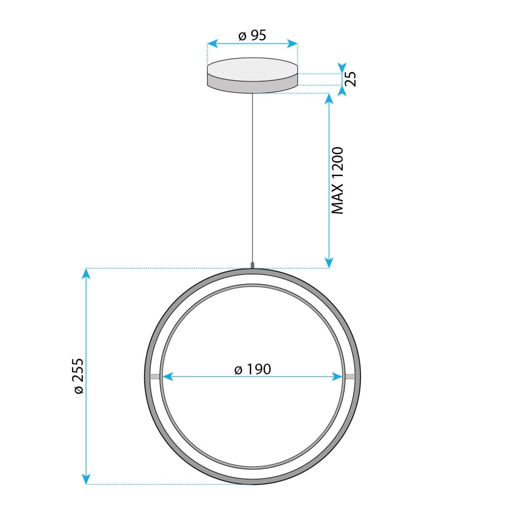 Lampada A Sospensione Led App1790-cp Black