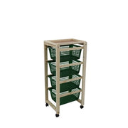 CARRELLO SALVASPAZIO 4 CESTI NATURALE- 1,0 pz