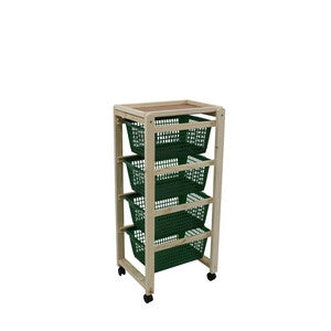 CARRELLO SALVASPAZIO 4 CESTI NATURALE- 1,0 pz