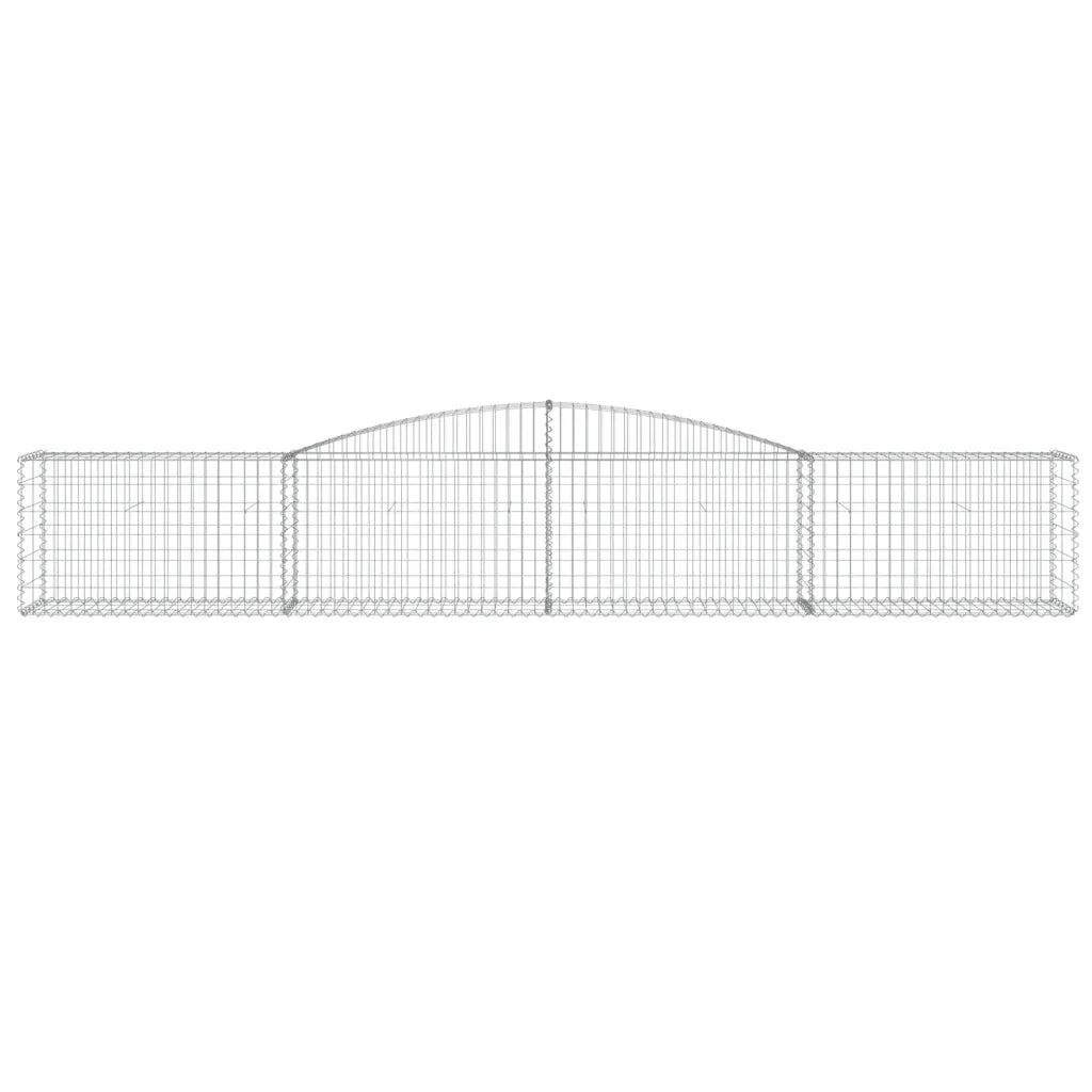 Cesti Gabbioni ad Arco 10 pz 400x50x60/80 cm Ferro Zincato 3146978