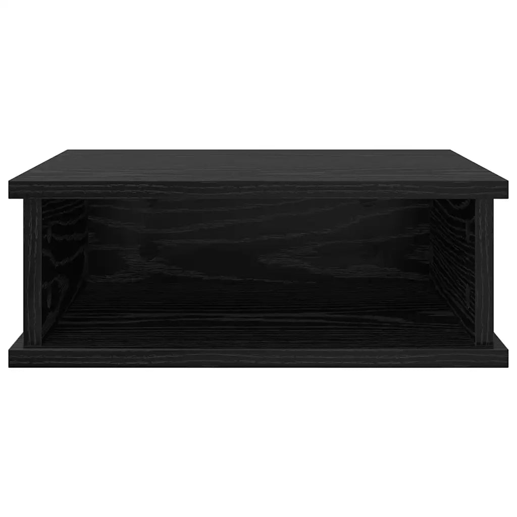 Comodino | Armadio da Notte | Mobiletto da notte Rovere Nero 40 x 31 x 15 cm Legno multistrato