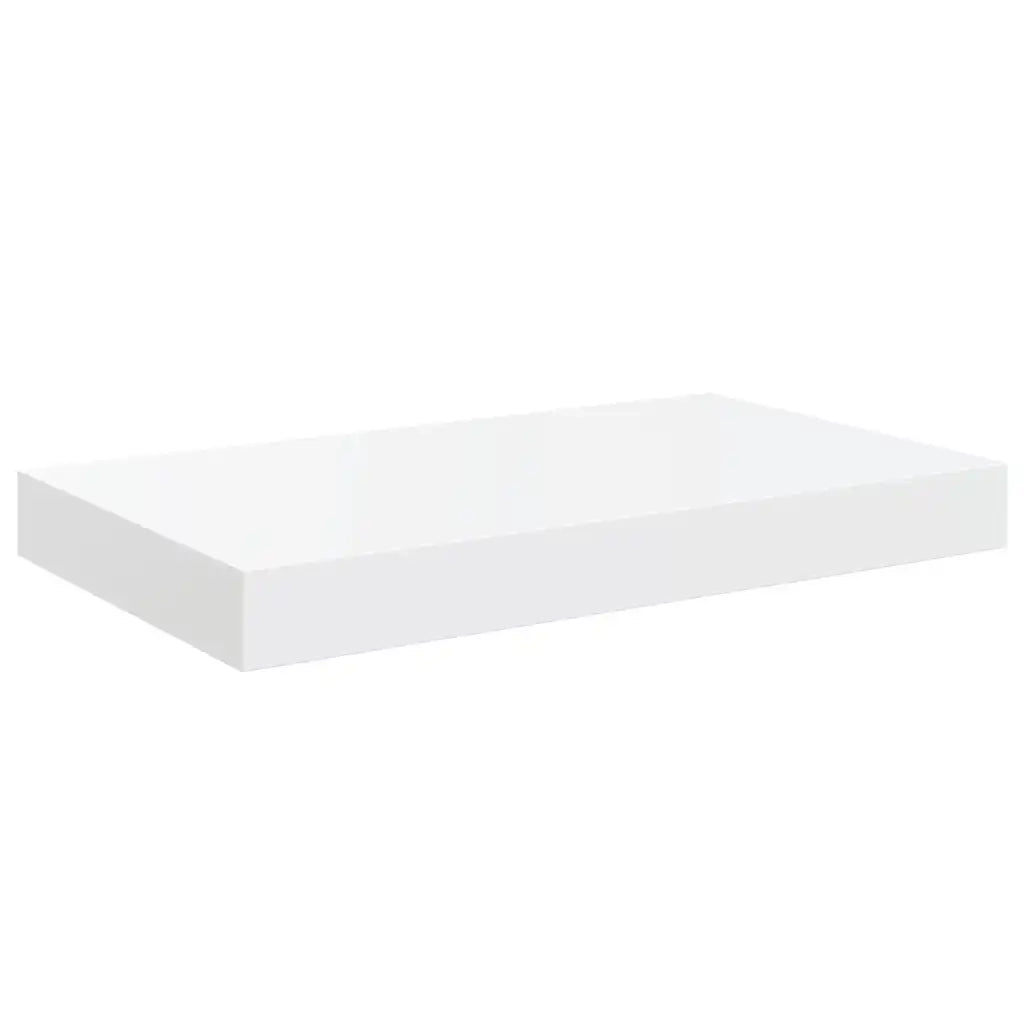 Scaffali a Parete 2 pz Bianco Lucido 40x23x3,8 cm in MDF 323743