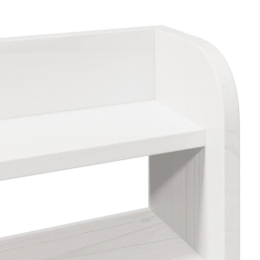 vidaXL Giroletto con Testiera Bianco 90x190 cm Legno Massello di Pino