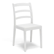 Sedia in polipropilene REA, MADE IN ITALY, impilabile, resistente ai raggi UV, design classico, ideale per sala da pranzo, cucina, sala d’attesa, bar, ristoranti o giardino, colore Bianco
