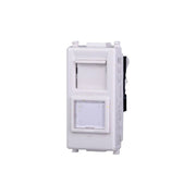 Connettore Rete Presa Dati RJ45 CAT5E Colore BIANCO Compatibile Con Vimar Plana